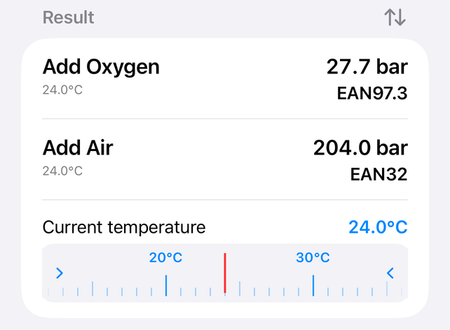 Before adjusting the Result temperature